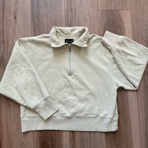 AYR light green/cream colored quarter zip size XS